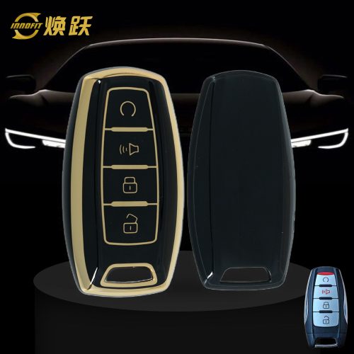 GRA3T1-Black-Gold Plating- Car Key Cover For Great Wall Motor