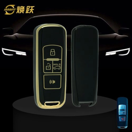 PRA2T1-Black-Gold Plating- Car Key Cover For Proton