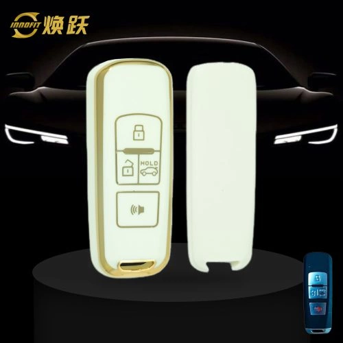 PRA2T1-bianco-placcatura oro-copertura della chiave dell'auto per Proton