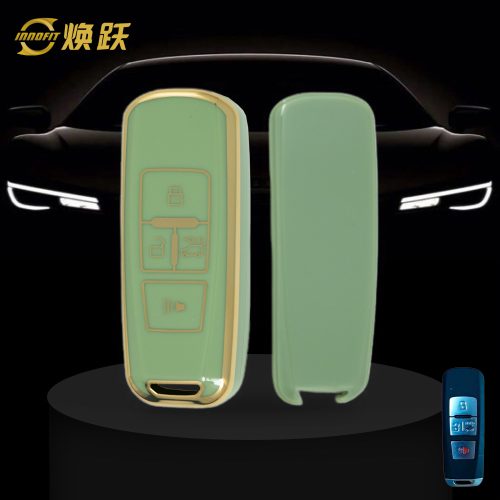 PRA2T1-Green-Gold Plating- Car Key Cover For Proton
