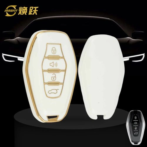 CRE1T1-White-Gold Plating- Car Key Cover For Chery