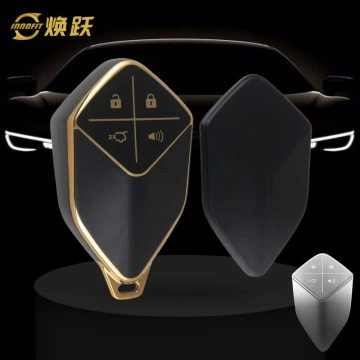 CHE1T1-Black-Gold Plating- Car Key Cover For CHANGAN