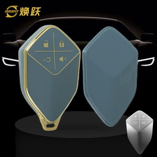 CHE1T1-Granny Grey-Gold Plating- Car Key Cover For CHANGAN