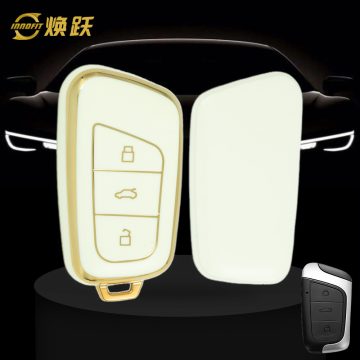 CRB1T1-White-Gold Plating- Car Key Cover For Chery