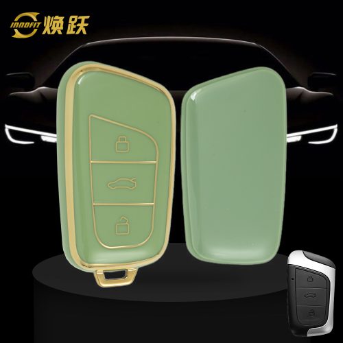 CRB1T1-Green-Gold Plating- Car Key Cover For Chery