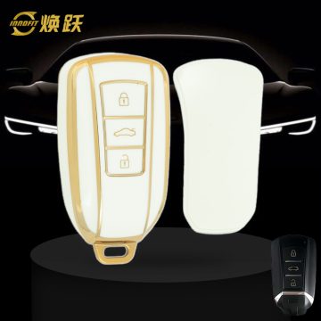VED1T1-White-Gold Plating- Car Key Cover For Venucia