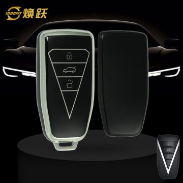 VEG1T1-Black-Silver Plating- Car Key Cover For Venucia