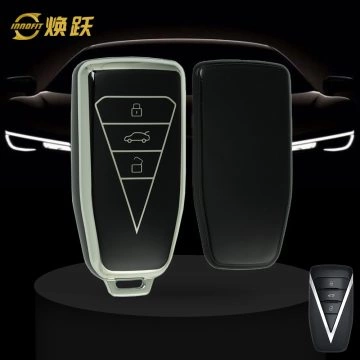 VEG1T1-Black-Silver Plating- Car Key Cover For Venucia