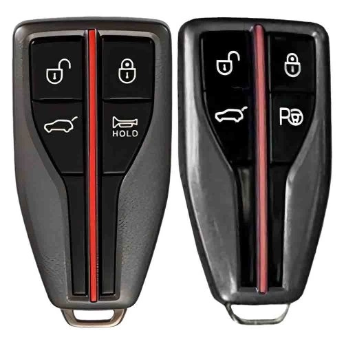 HNA3T1-Black-Silver Plating- Car Key Cover For Hong Qi