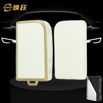 LYB1T1-Beyaz-Altın Kaplama- LYNK&CO için Araba Anahtar Kapağı