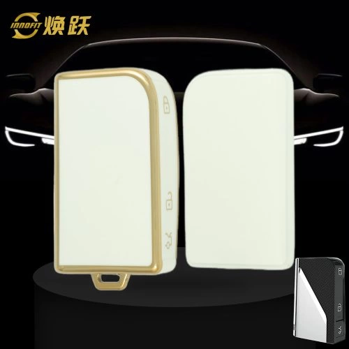 LYB1T1-White-Gold Plating- Car Key Cover For LYNK&CO