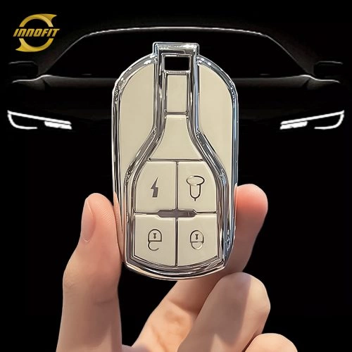 TLA1T1-White-Silver Plating- Car Key Cover For TAILG