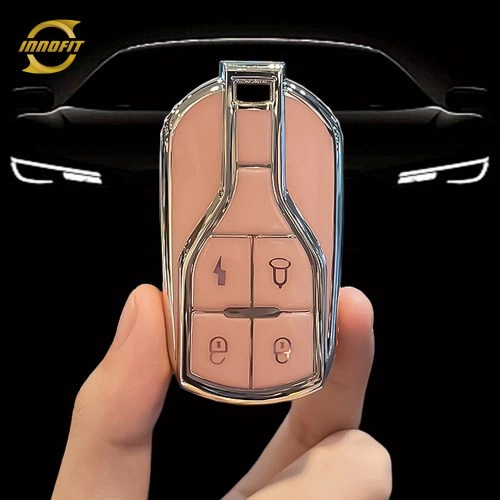 TLA1T1-Pink-Silver Plating- Car Key Cover For TAILG