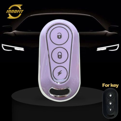 TLC1T1-Purple-Silver Plating- Car Key Cover For TAILG
