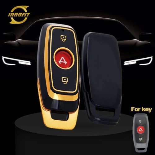 NUA1T1-Black-Gold Plating- Car Key Cover For Niu