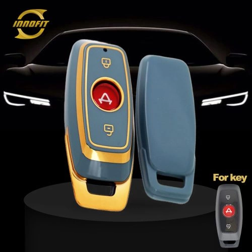 NUA1T1-Granny Grey-Gold Plating- Car Key Cover For Niu