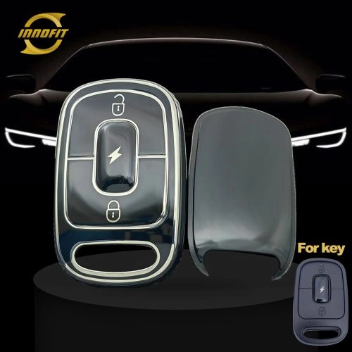 YDA1T1-Black-Silver Plating- Car Key Cover For Yadea