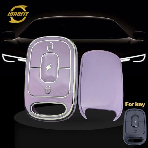 YDA1T1-Purple-Silver Plating- Car Key Cover For Yadea
