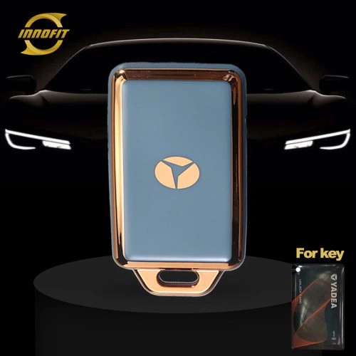 YDE1T1-Granny Grey-Gold Plating- Car Key Cover For Yadea