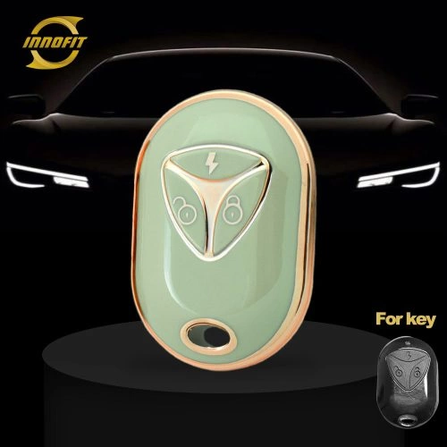 YDC1T1-Green-Gold Plating- Car Key Cover For Yadea
