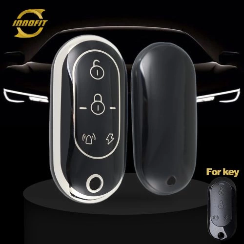 YDB1T1-Black-Silver Plating- Car Key Cover For Yadea