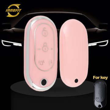 YDB1T1-Pink-Silver Plating- Car Key Cover For Yadea