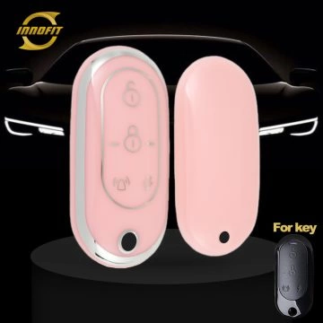 YDB1T1-Pink-Silver Plating- Car Key Cover For Yadea