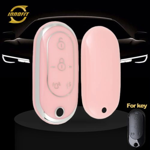 YDB1T1-Pink-Silver Plating- Car Key Cover For Yadea