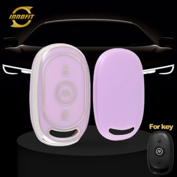 AAB1T1-Purple-Silver Plating- Car Key Cover For Aima