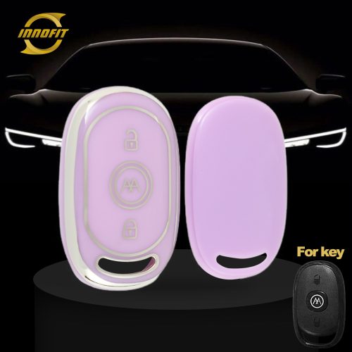 AAB1T1-Purple-Silver Plating- Car Key Cover For Aima