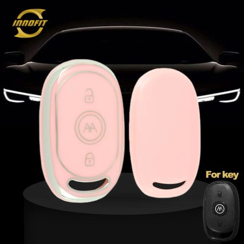 AAB1T1-Pink-Silver Plating- Car Key Cover For Aima