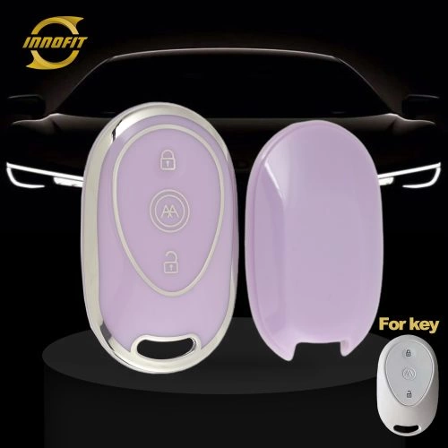 AAC1T1-Purple-Silver Plating- Car Key Cover For Aima