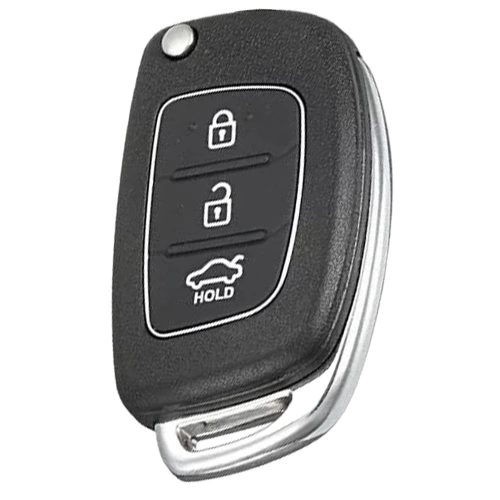 HYF2T1-Black-Silver Plating- Car Key Cover For Hyundai