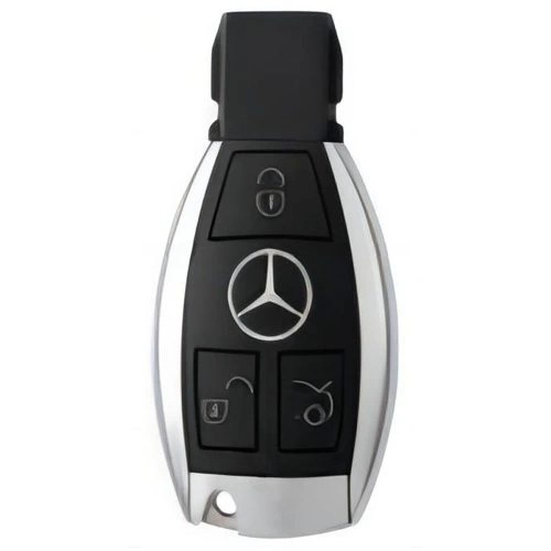 MEC1T1-Black Leather Red- Car Key Cover For Mercedes-Benz