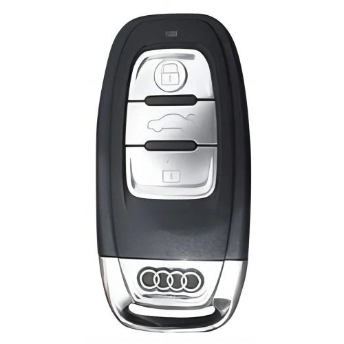 AUB1T1-Black Leather Green- Car Key Cover For Audi