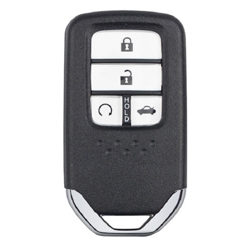 HOA5T1-Black Leather Silver- Car Key Cover For Honda