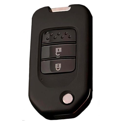 HOC2T1-Black Leather Blue- Car Key Cover For Honda