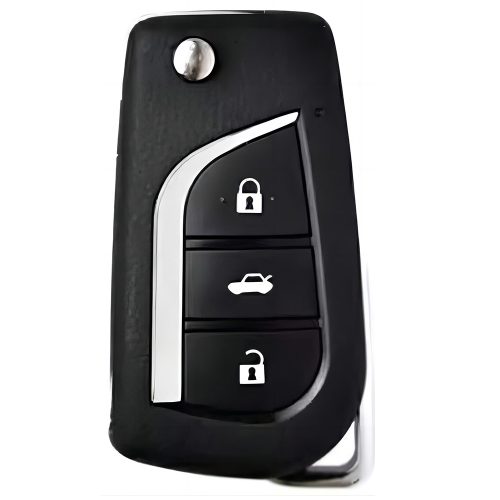 TOA1T1-Black Leather Blue- Car Key Cover For Toyota