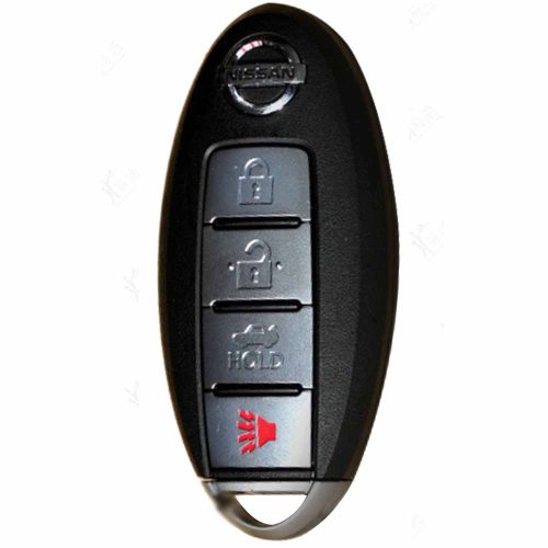 NIB5T1-Black Leather Silver- Car Key Cover For Nissan