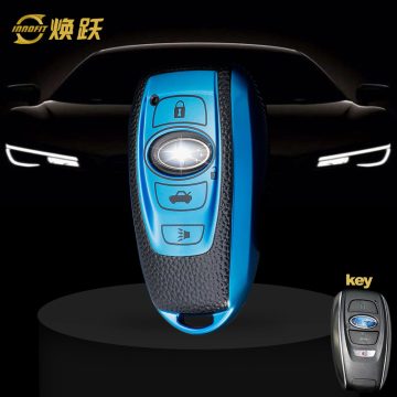 ROA2T1-Black Leather Blue- Car Key Cover For Roewe Subaru