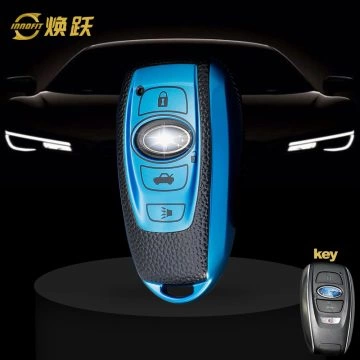 ROA2T1-Black Leather Blue- Car Key Cover For Roewe Subaru
