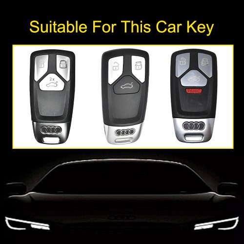 AUAA1-White Red Color-Car Key Cover For Audi