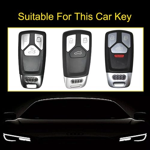 AUAA1-White Red Color-Car Key Cover For Audi