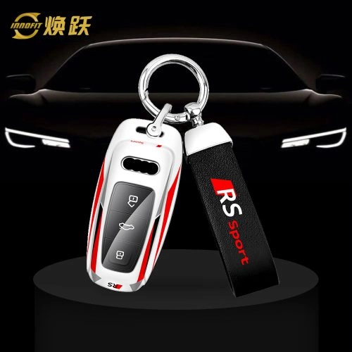 AUCA1-White Red Color-Car Key Cover For Audi