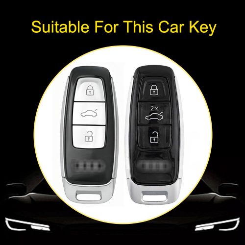 AUCA1-White Red Color-Car Key Cover For Audi