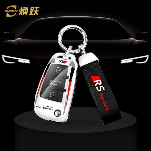 AUDA1-White Red Color-Car Key Cover For Audi