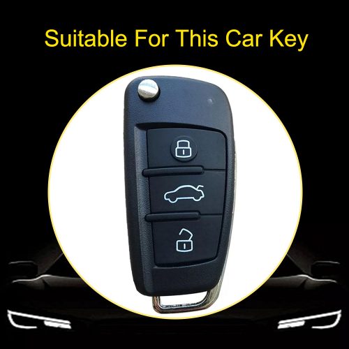 AUDA1-White Red Color-Car Key Cover For Audi