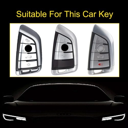 BMBA1-White Blue Color-Car Key Cover For BMW