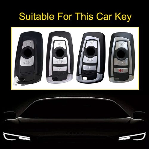 BMCA1-White Blue Color-Car Key Cover For BMW