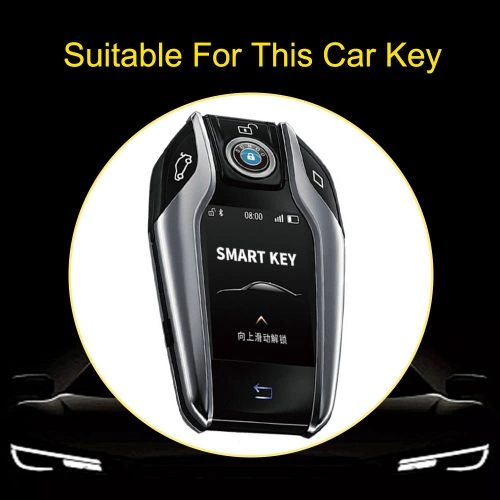 BMEA1-White Blue Color-Car Key Cover For BMW